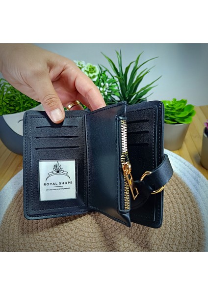 R Shop Genç Kız Kadın Damla Tokalı Yumuşak Deri Patlı Cüzdan ( Hediyeli Ürün)