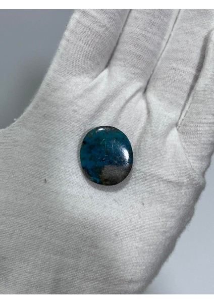 Okyanus Temalı Doğal Kabaşon Firuze Taşı 24,6 Karat - Turkuaz Taşı 4,96 Gram