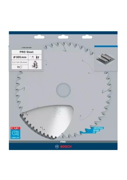 Pro Çelik Daire Testere 305X25,4 mm 60 Diş