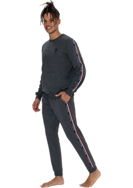 Erkek Antrasit Melanj Pijama Takım 18923 fiyatları