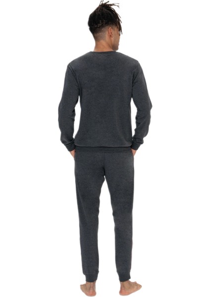 Erkek Antrasit Melanj Pijama Takım 18923 modelleri