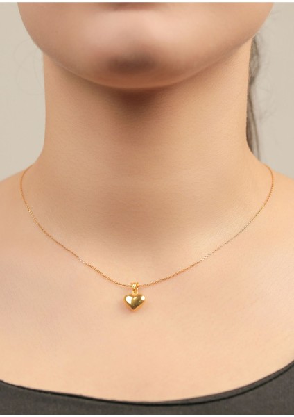 4 gr (Gram) Kalp Uçlu (Forse Zincir) 45 cm Kolye 22 Ayar Altın