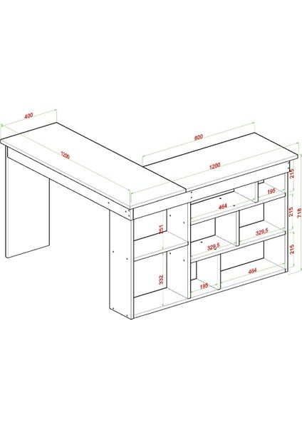 Pino Raflı Çalışma Masası, Atlantik Çam - Beyaz modelleri
