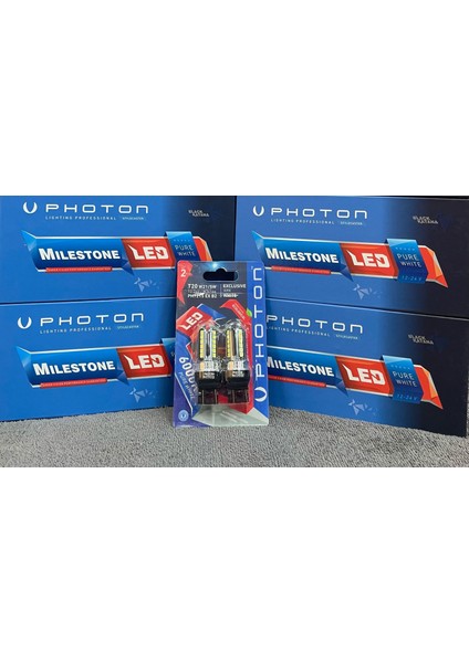 Photon T20 W21/5W Beyaz Çift Devre LED Blıster PH7215 Ex B2