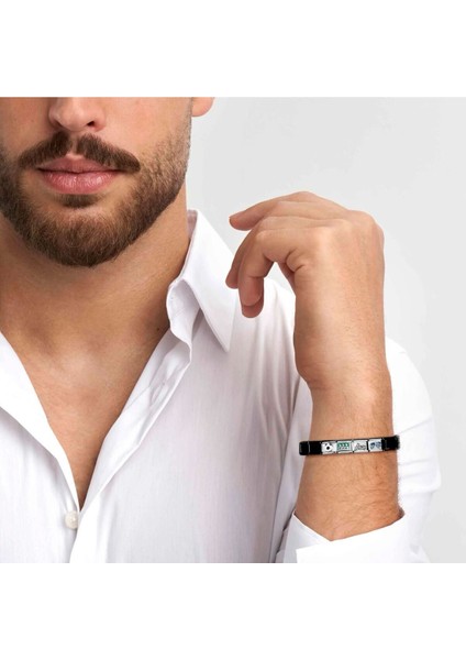 Kişiselleştirilebilir Dekoratif Linkli Klasik Pembe Altın Paslanmaz Çelik Bileklik - Kabartma Kalp fiyatları