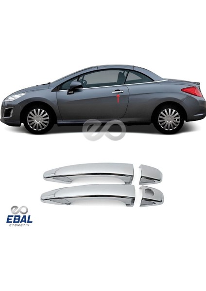 Peugeot 308 cc Uyumlu Krom Kapı Kolu 2 Kapı 2007-2013 Arası P. Çelik Uyumlu