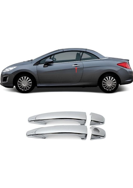 Peugeot 308 cc Uyumlu Krom Kapı Kolu 2 Kapı 2007-2013 Arası P. Çelik Uyumlu