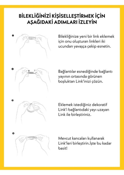 Kişiselleştirilebilir Dekoratif Linkli Klasik Paslanmaz Çelik Bileklik - Altıgen Vida