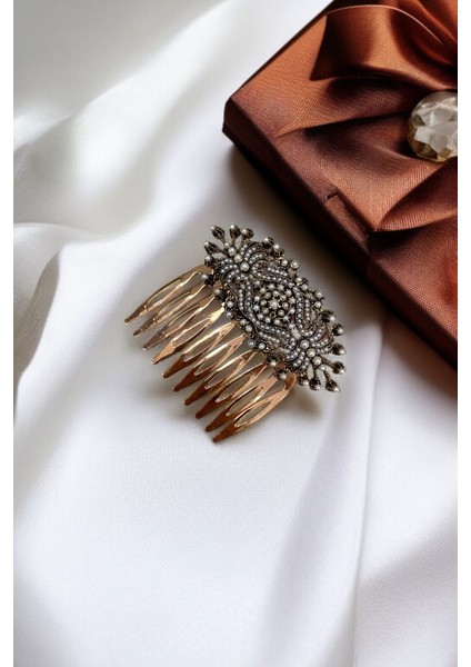 Kristal Taşlı Vintage Tarak Topuz Toka fiyatları