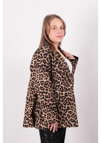 140041 Kadın Leoparlı Ceket modelleri
