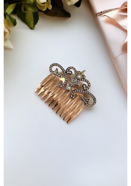 Kristal Taşlı Vintage Tarak Topuz Toka fiyatları