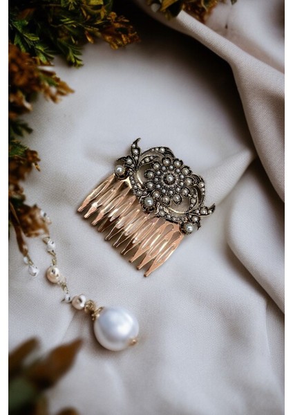 Kristal Taşlı Vintage Tarak Topuz Toka fiyatları