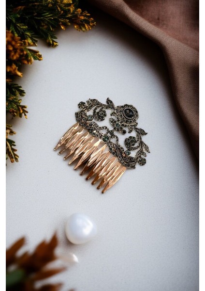 Kristal Taşlı Vintage Tarak Topuz Toka fiyatları