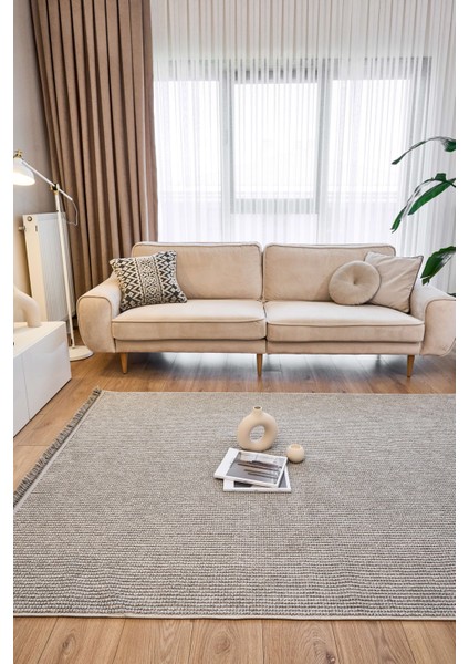 Halı Havana 8596 Gri Özel Dokulu Modern Bukle Iskandinav Tarz Halı