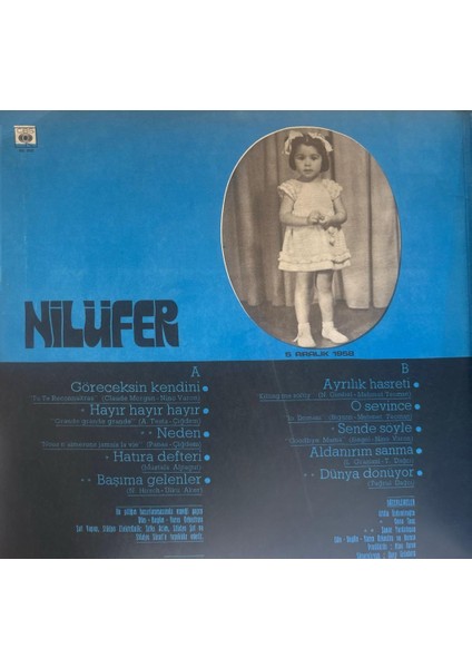 Nilüfer – Nilüfer '74 Göreceksin Kendini Başıma Gelenler Dünya Dönüyor Bu Albümde 1974 Baskı Lp fiyatları