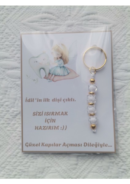Kişiye Özel Ilk Dişim Çıktı,diş Mevlidi, Diş Buğdayı Dağıtmalık Beyaz Anahtarlık Hediyelik indirimleri