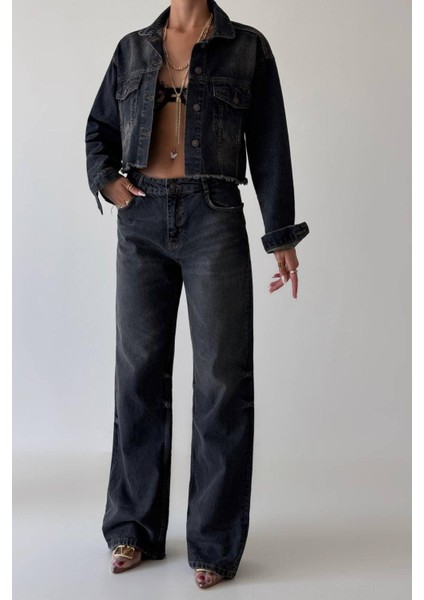 7650 Baggy Flare Kadın Jean Pantolon indirimleri