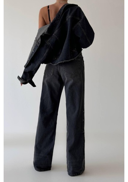 7650 Baggy Flare Kadın Jean Pantolon