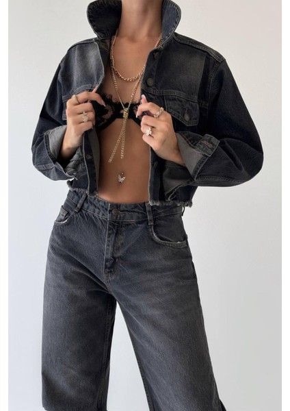 7650 Baggy Flare Kadın Jean Pantolon