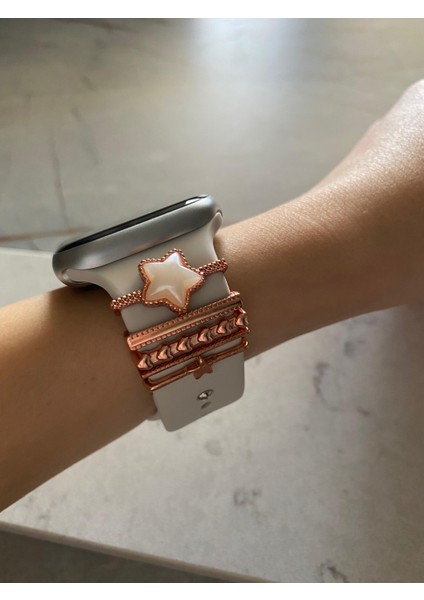 Apple Watch ve Benzeri Tüm Serilerle Uyumlu Akıllı Saat Kordon Süsü Charm Aksesuar