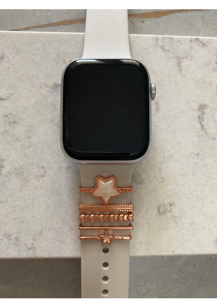 Apple Watch ve Benzeri Tüm Serilerle Uyumlu Akıllı Saat Kordon Süsü Charm Aksesuar
