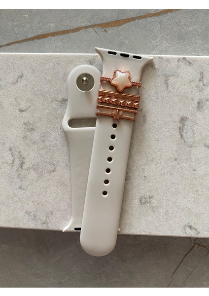 Apple Watch ve Benzeri Tüm Serilerle Uyumlu Akıllı Saat Kordon Süsü Charm Aksesuar