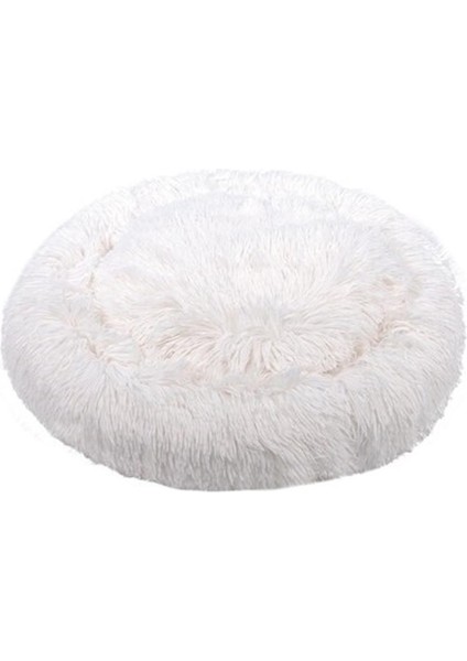 Pet Boss Pofuduk Kedi Köpekler Için Peluş Yatak Bej Medium 70 cm