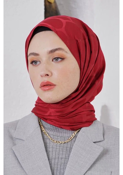 Bordo Loryan Scarf Jakar Stone Şal modelleri