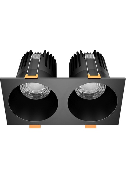 2X8W Cob Led Sıva Altı Kare Siyah Kasa 4000K Goya