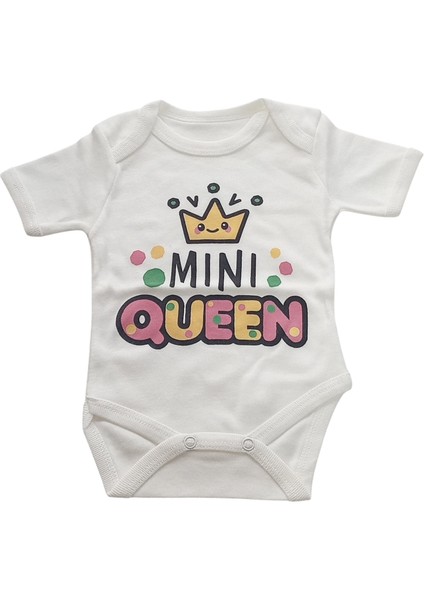 Hoşgeldin Bebek, Yenidoğan Kız Bebek, Mini Queen, Baskılı Badi Hediye Seti modelleri