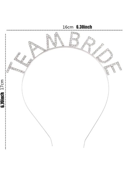 Gümüş Kaplama Kristal Taşlı Team Bride Taç 16 x 17 cm fiyatları