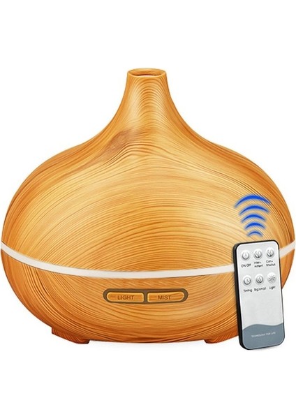 Ultrasonik Aroma Hava Nemlendirici Hava Difüzör Kokulu Uçucu Yağ Difüzör 550 ml Kumandalı LED Işıklı