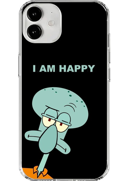 iPhone 12 Uyumlu Şeffaf Kılıf Sponge Bob Tasarımlı 3