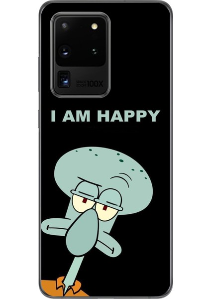 Samsung Galaxy S20 Ultra Uyumlu Şeffaf Kılıf Sponge Bob Tasarımlı 3