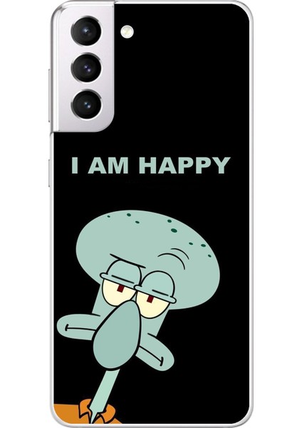 Samsung Galaxy S21 Uyumlu Şeffaf Kılıf Sponge Bob Tasarımlı 3
