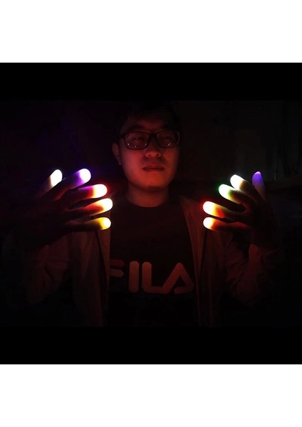 LED Işıklı Renkli Sihirli Parmak Işıklı Parmak Şaka Parmak 1 Adet indirimleri