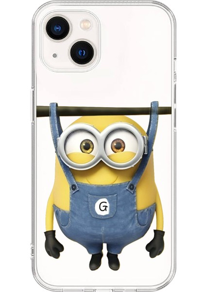 Apple iPhone 13 Uyumlu Şeffaf Kılıf Minions Tasarımlı