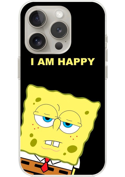Apple iPhone 13 Pro Max Uyumlu Şeffaf Kılıf Sponge Bob Tasarımlı 1