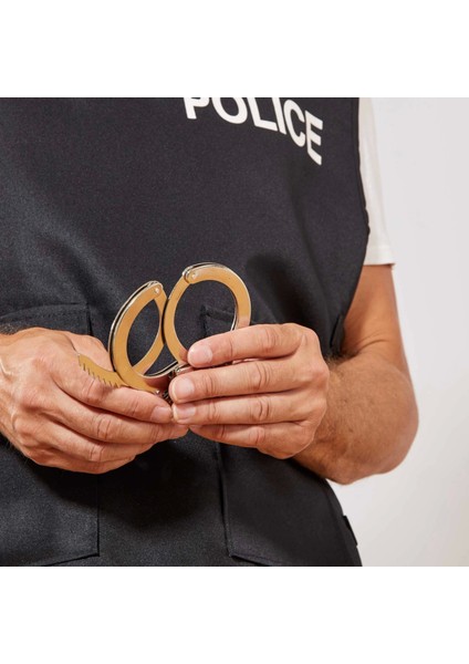Metal Malzemeden Imal Anahtarlı Oyuncak Polis Si