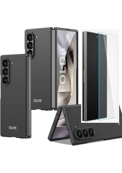 Samsung Galaxy Z Fold 6 Kılıf Zore Sert Kıpta Kapak + Nano Ekran Koruyucu