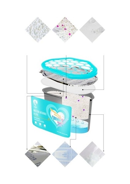 600 ml Nem Alıcı Rutubet Giderici Aparat - Limonlu Mutfak Salon Banyo Küf Koku Alıcı Granül indirimleri