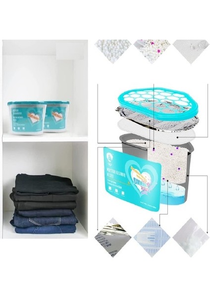 600 ml Nem Alıcı Rutubet Giderici Aparat - Limonlu Mutfak Salon Banyo Küf Koku Alıcı Granül fırsatları