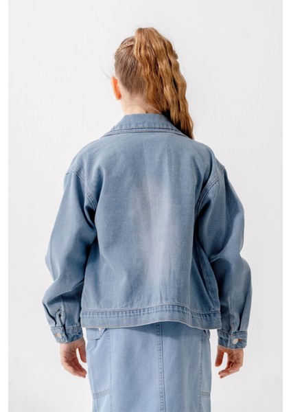 Kız Çocuk Kuşgözlü Kot Ceket 1549 fırsatları