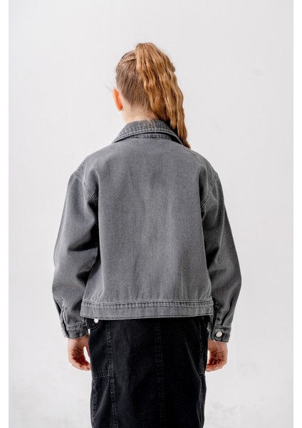 Kız Çocuk Kuşgözlü Kot Ceket 1549 fırsatları