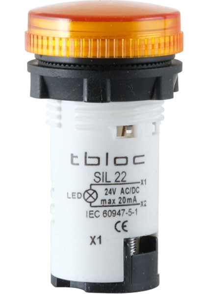 SIL22-220 Sarı Sinyal Lambası LED 220V