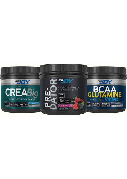 Pre-Dator Preworkout Orman Meyveli 289 gr – BCAA - Glutamine 150 Tablet – Creabig Kreatin 120 gr