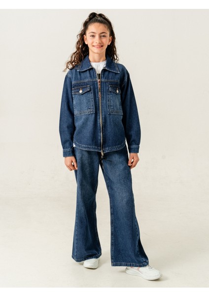 Kız Çocuk Fermuarlı Kot Ceket 1904 fiyatları