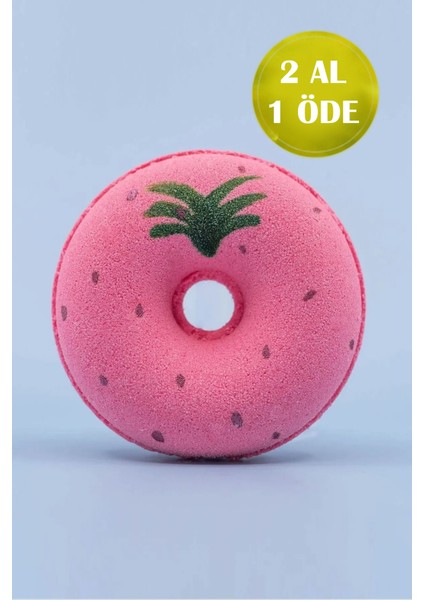 Donut Çilek Kokulu Köpüren Banyo Topu