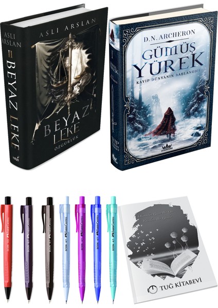 Gümüş Yürek 1 / Kayıp Dünyanın Başlangıcı (Ciltli) ve Beyaz Leke 2 / Özgürlük (Ciltli) (2'li Set)