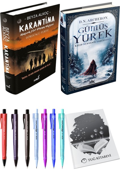 Gümüş Yürek 1 / Kayıp Dünyanın Başlangıcı (Ciltli) ve Karantina 4 (Ciltli) (2'li Set)
